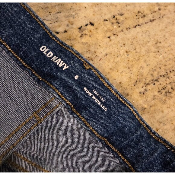 Old Navy High Rise Wow Wide Leg Size 6 Womens Jeans 28x30" - Picture 10 of 14